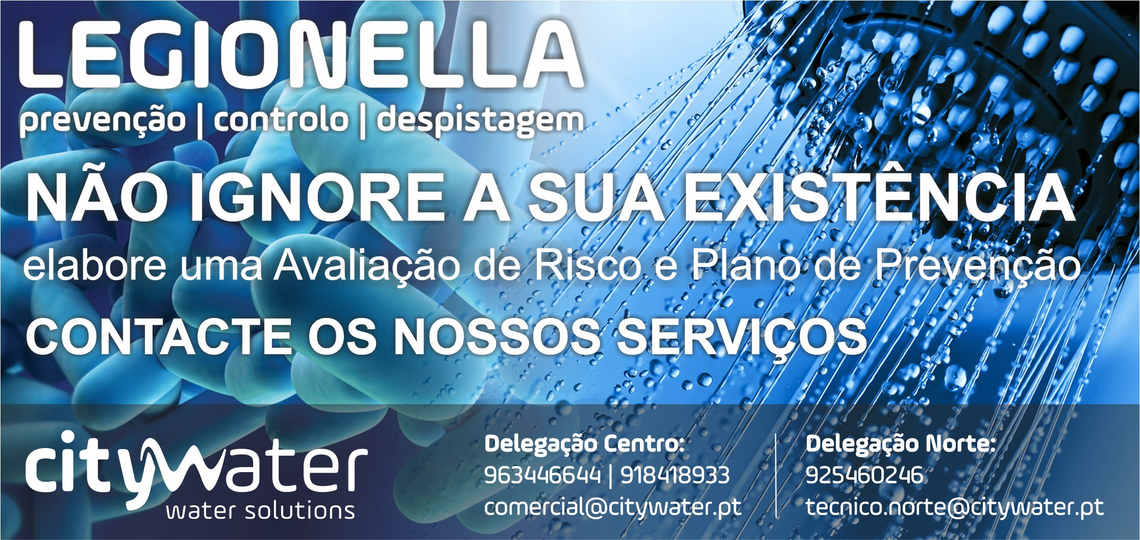 Os Nossos Serviços de Prevenção, Despistagem e Controlo de Legionella: